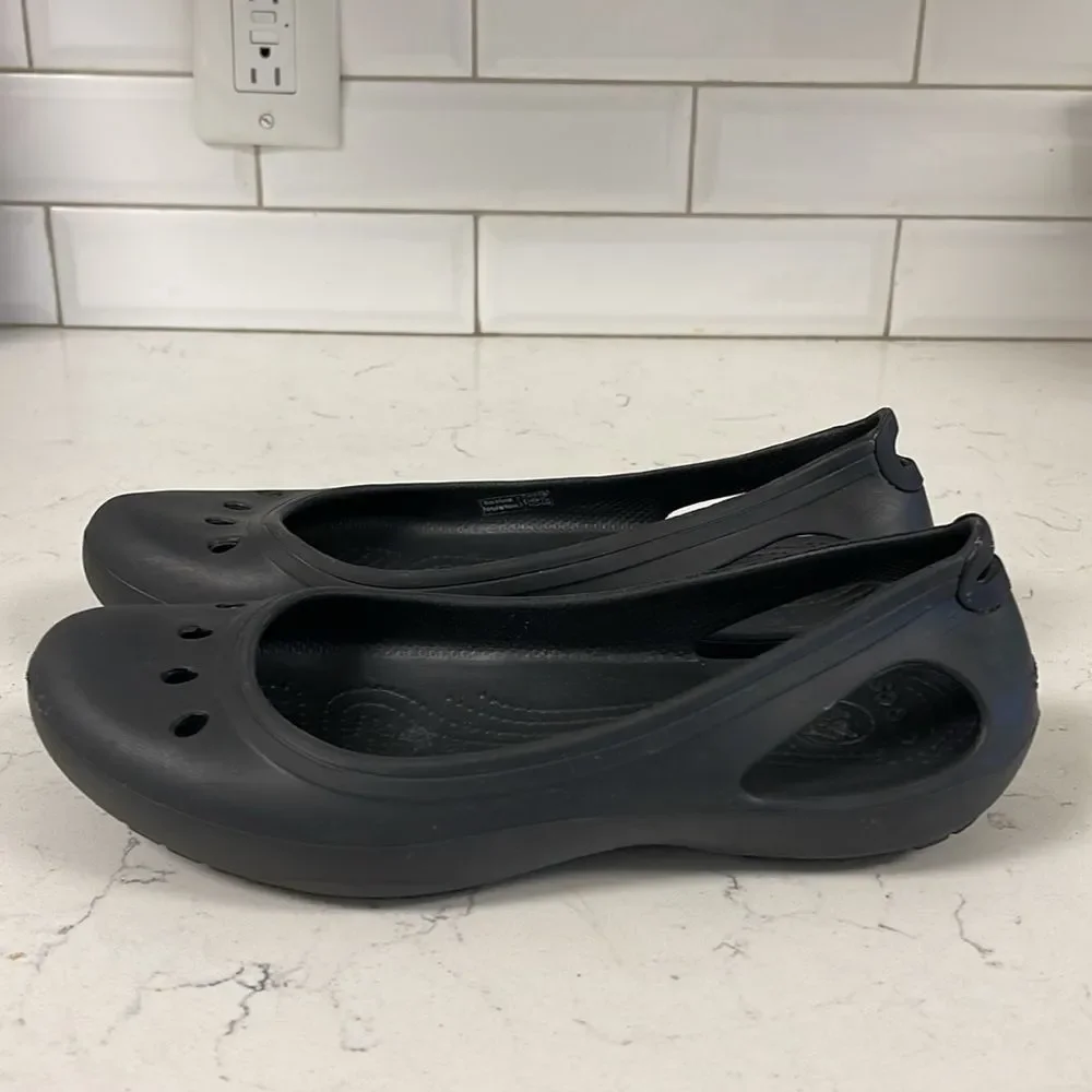 Crocs Women's Kadee Ballet Flats Size 10 Black